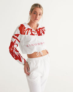 KINGBREED SIMPLICITY RED SKY Women's Cropped Windbreaker