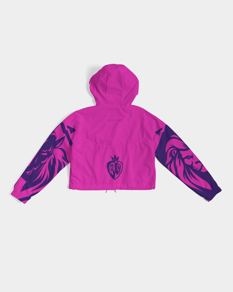 KINGBREED PINK Women's Cropped Windbreaker