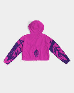 KINGBREED PINK Women's Cropped Windbreaker