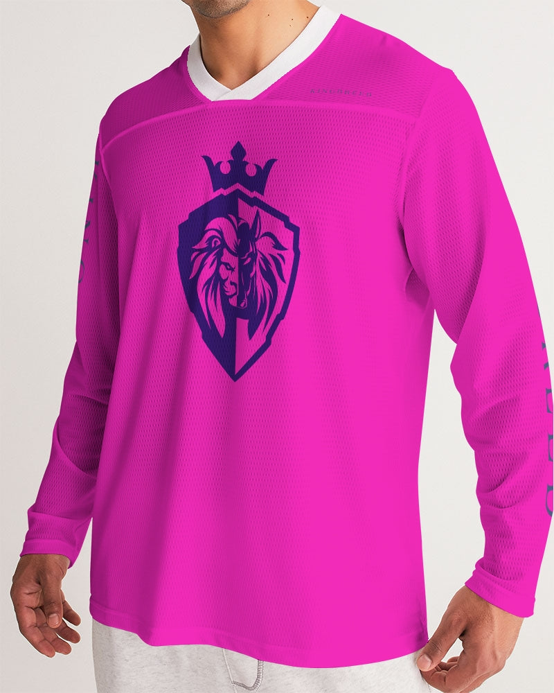 KINGBREED PINK Men's Long Sleeve Sports Jersey
