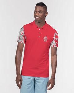 KINGBREED SIMPLICITY RED Men's Slim Fit Short Sleeve Polo