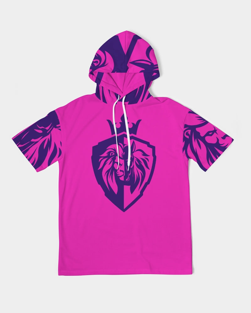 KINGBREED PINK Men's Premium Heavyweight Short Sleeve Hoodie