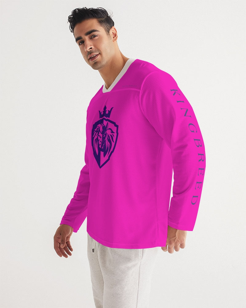 KINGBREED PINK Men's Long Sleeve Sports Jersey