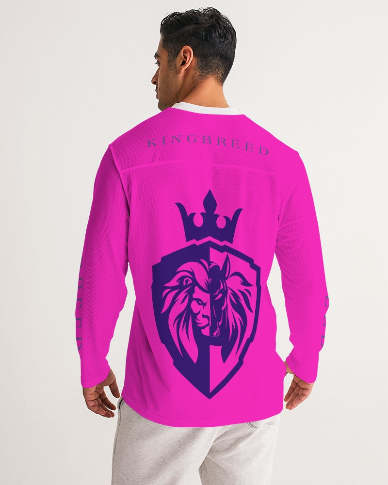 KINGBREED PINK Men's Long Sleeve Sports Jersey