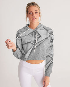 KINGBREED SIGNATURE SILVER Women's Cropped Hoodie