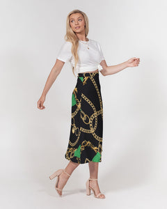 Kingbreed Royalty Print Women's A-Line Midi Skirt