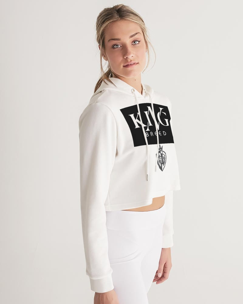 KINGBREED BLACK & WHITE EDITION Women's Cropped Hoodie