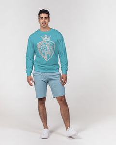 KINGBREED BLUE WATER Men's Classic French Terry Crewneck Pullover