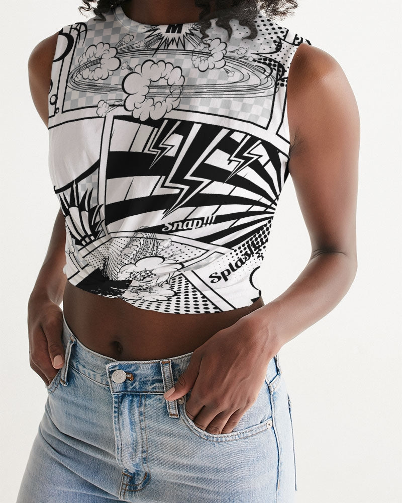 Retro Comic Women's Twist-Front Tank