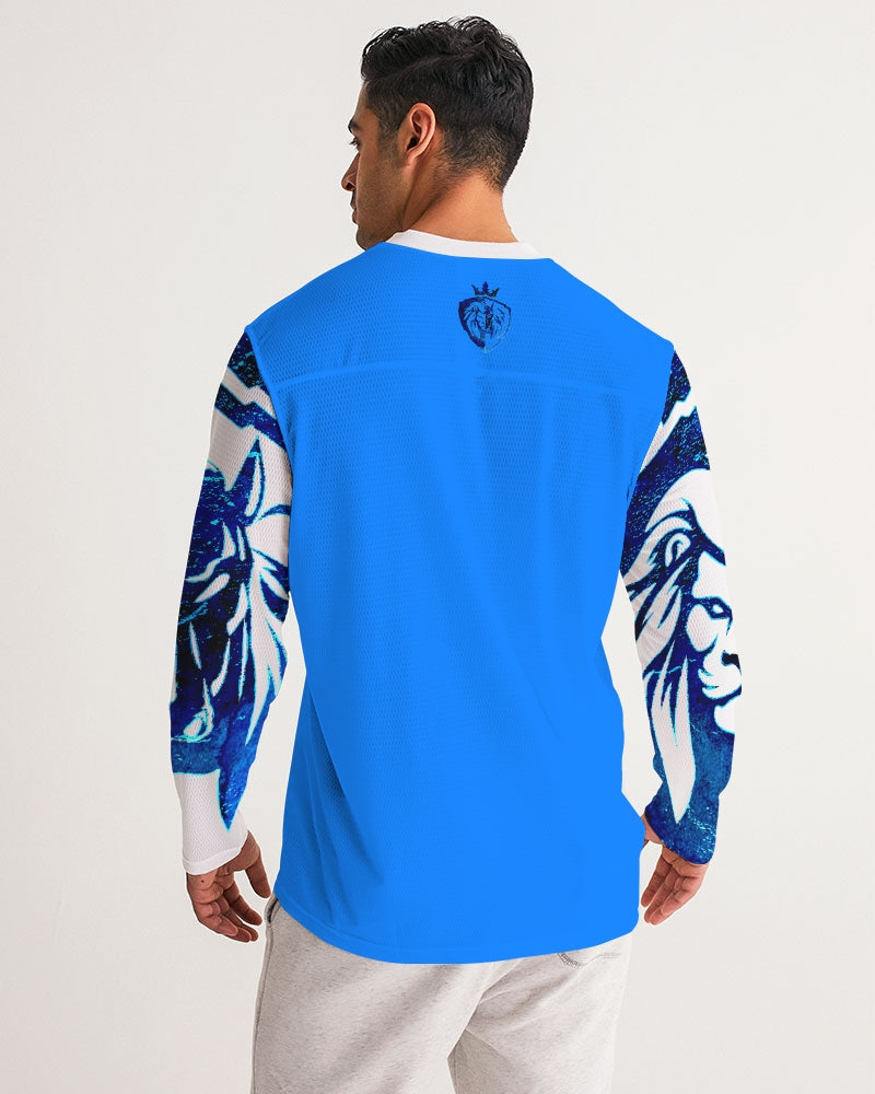 KINGBREED SIMPLICITY ROYAL BLUE Men's Long Sleeve Sports Jersey