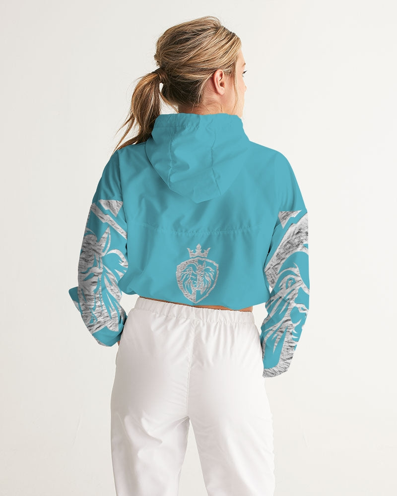 KINGBREED BLUE WATER Women's Cropped Windbreaker