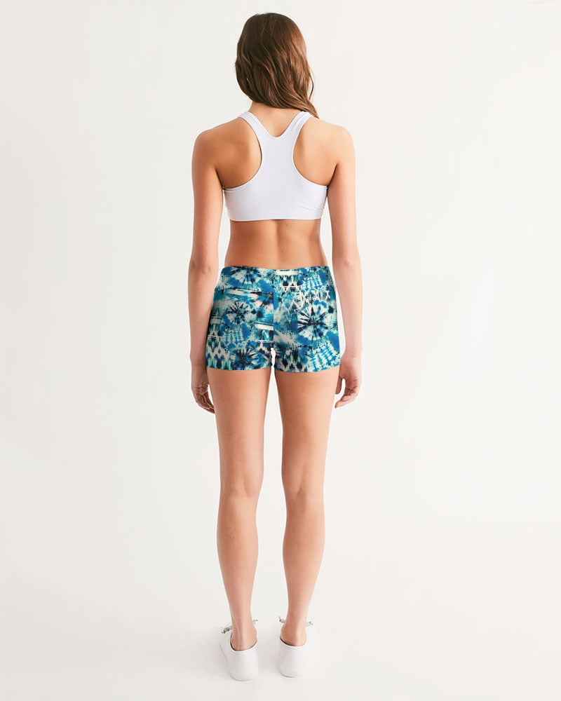 Snowflake Women's Mid-Rise Yoga Shorts