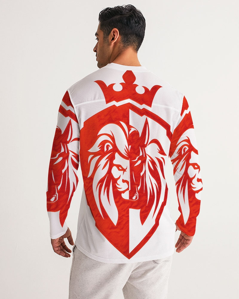 KINGBREED SIMPLICITY RED SKY Men's Long Sleeve Sports Jersey