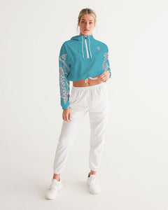 KINGBREED BLUE WATER Women's Cropped Windbreaker