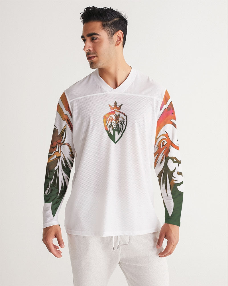 KINGBREED LUX ORIGINAL WHITE Men's Long Sleeve Sports Jersey