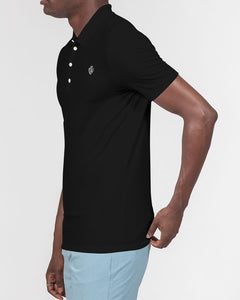 KINGBREED BLACK LABEL Men's Slim Fit Short Sleeve Polo