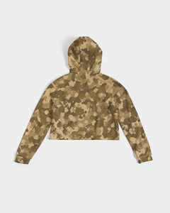 Military Pattern Women's Cropped Hoodie