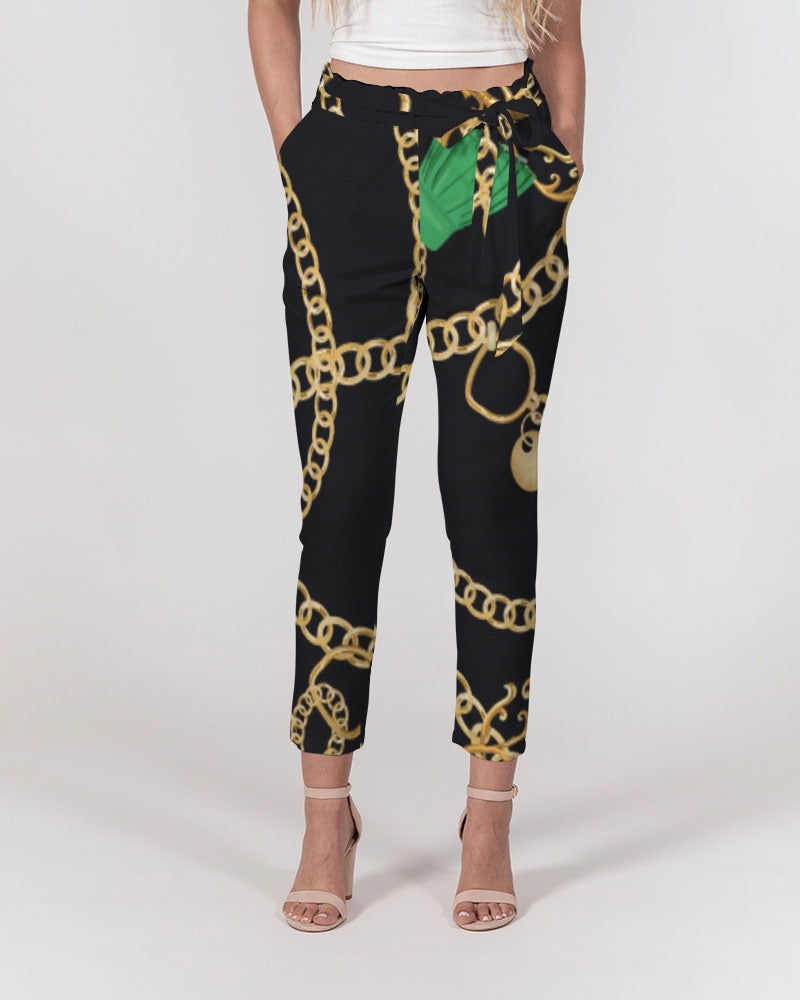 Kingbreed Royalty Print Women's Belted Tapered Pants