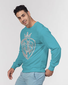 KINGBREED BLUE WATER Men's Classic French Terry Crewneck Pullover