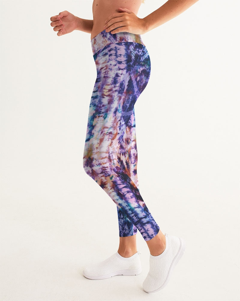 Purple Tie Dye Women's Yoga Pants