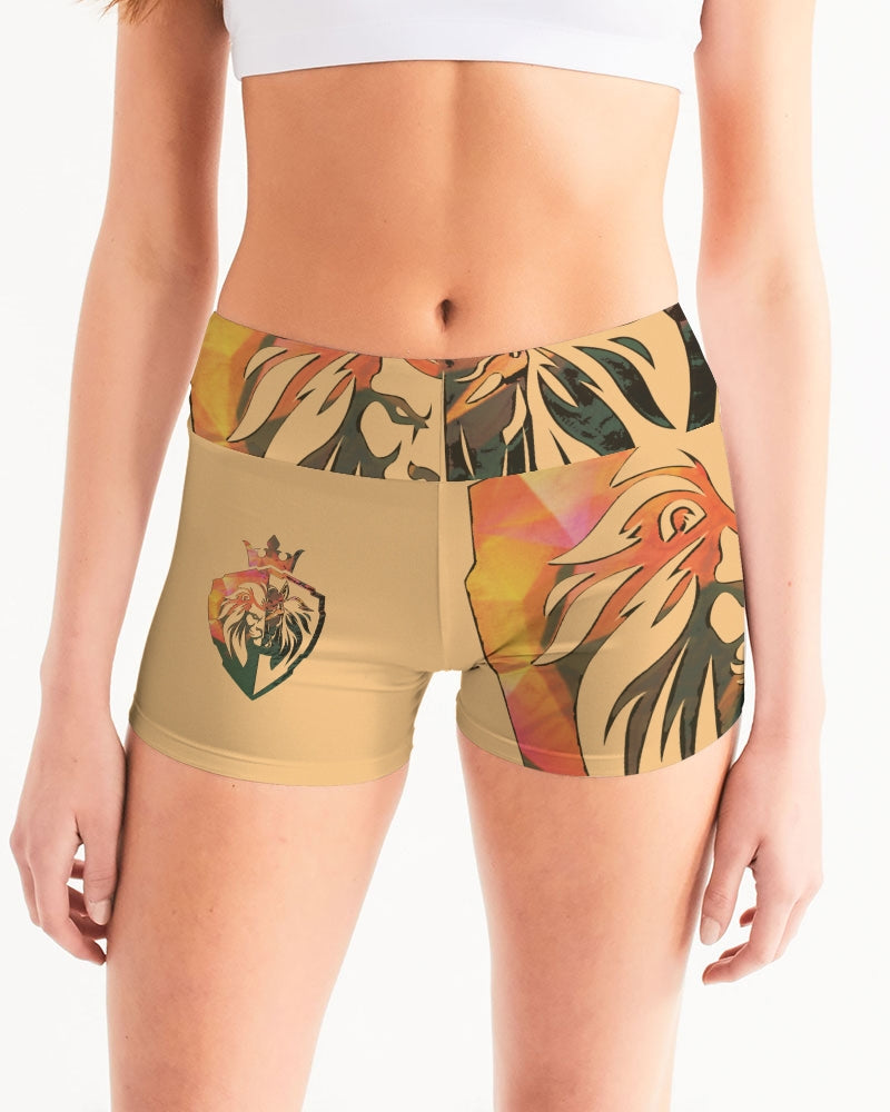 KINGBREED LUX BERRY  Women's Mid-Rise Yoga Shorts