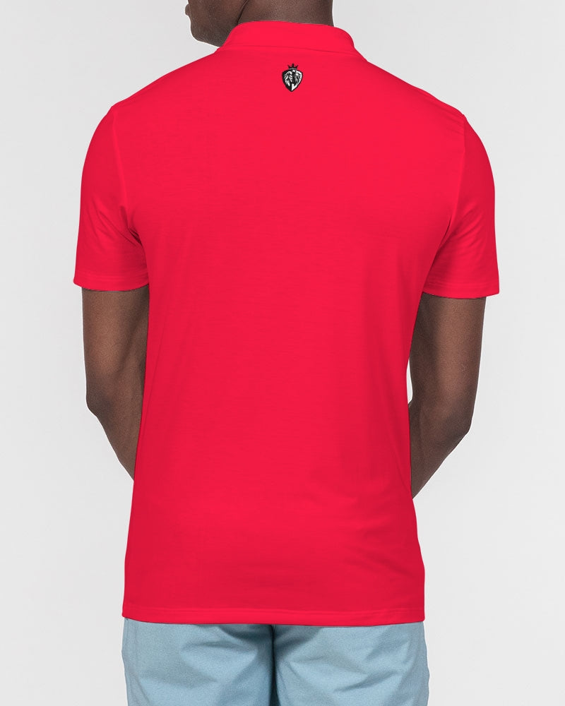 KINGBREED CLASSIC CRAYON RED Men's Slim Fit Short Sleeve Polo