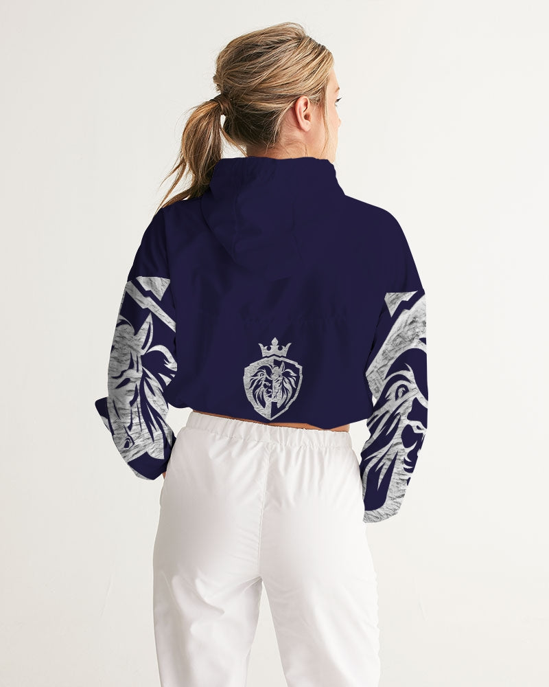 KINGBREED D. BLUE EDITION Women's Cropped Windbreaker