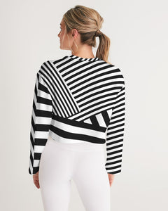 Zebra Crossing Women's Cropped Sweatshirt