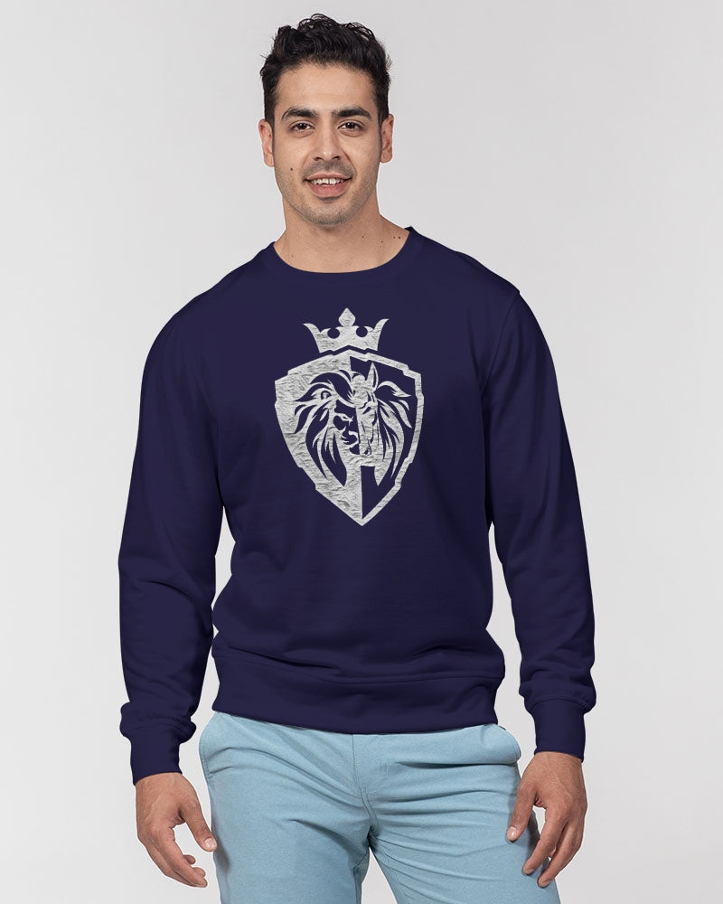 KINGBREED D. BLUE EDITION Men's Classic French Terry Crewneck Pullover