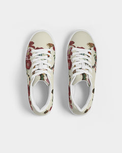 Snake On Flowers Women's Faux-Leather Sneaker