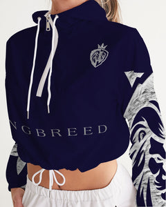 KINGBREED D. BLUE EDITION Women's Cropped Windbreaker