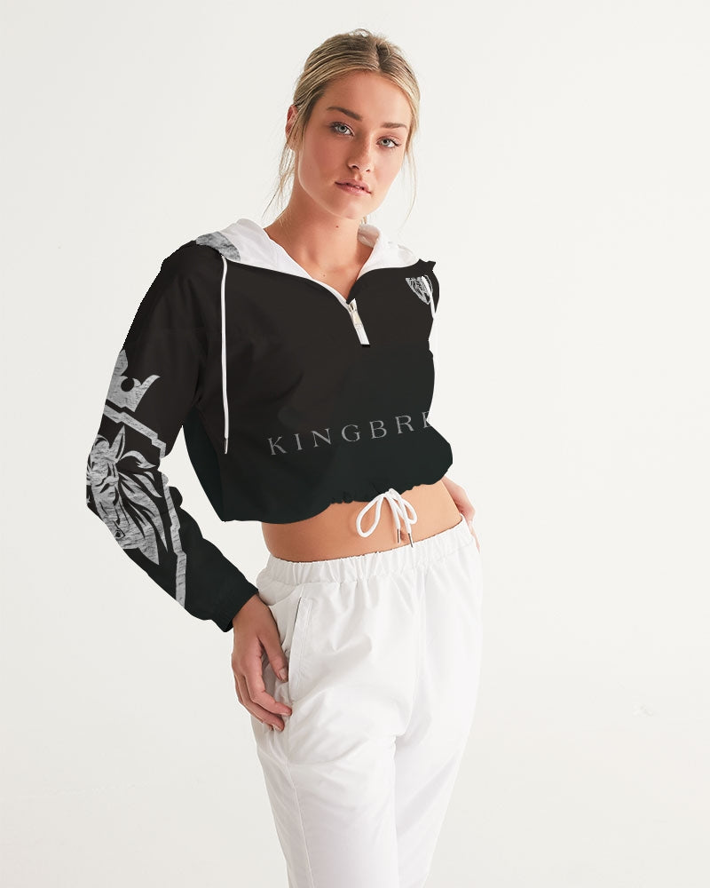 KINGBREED BLACK ICE Women's Cropped Windbreaker