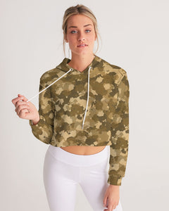 Military Pattern Women's Cropped Hoodie