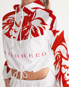 KINGBREED SIMPLICITY RED SKY Women's Cropped Windbreaker