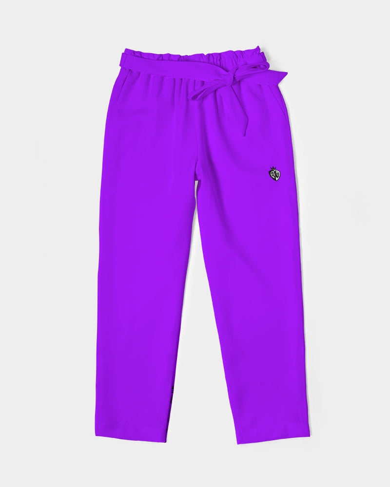 KINGBREED PURPLE PASSION Women's Belted Tapered Pants
