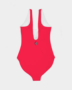 KINGBREED CLASSIC CRAYON RED Women's One-Piece Swimsuit