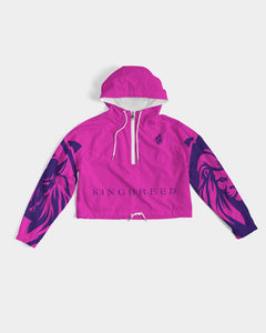 KINGBREED PINK Women's Cropped Windbreaker