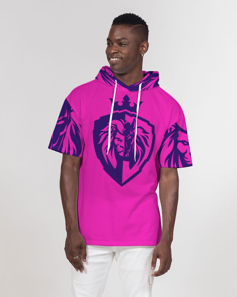 KINGBREED PINK Men's Premium Heavyweight Short Sleeve Hoodie