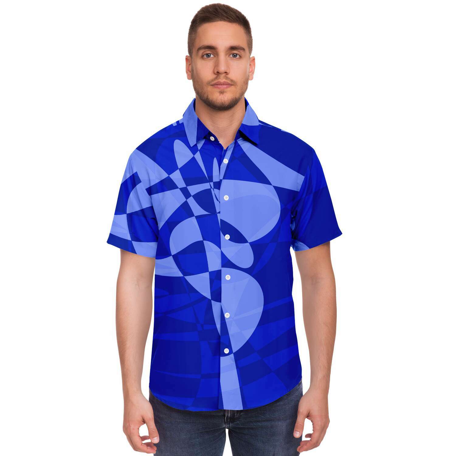 Kingbreed Collection Button Down Blue Clouds