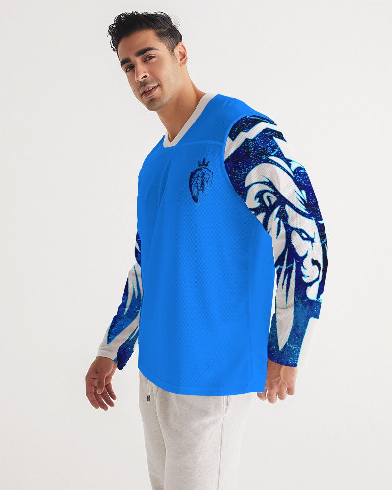 KINGBREED SIMPLICITY ROYAL BLUE Men's Long Sleeve Sports Jersey