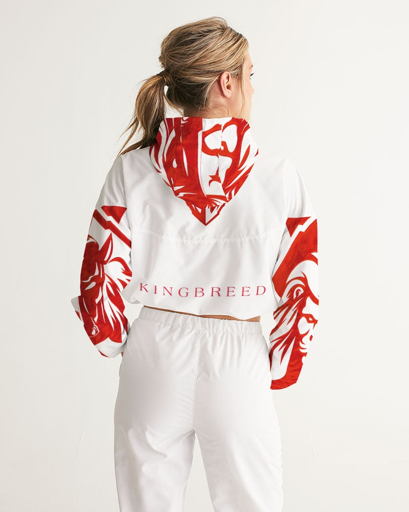 KINGBREED SIMPLICITY RED SKY Women's Cropped Windbreaker