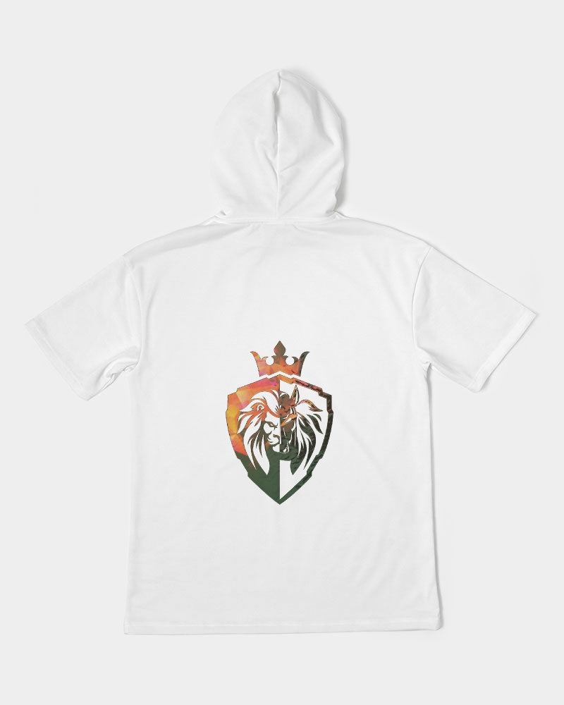 KINGBREED LUX ORIGINAL WHITE Men's Premium Heavyweight Short Sleeve Hoodie