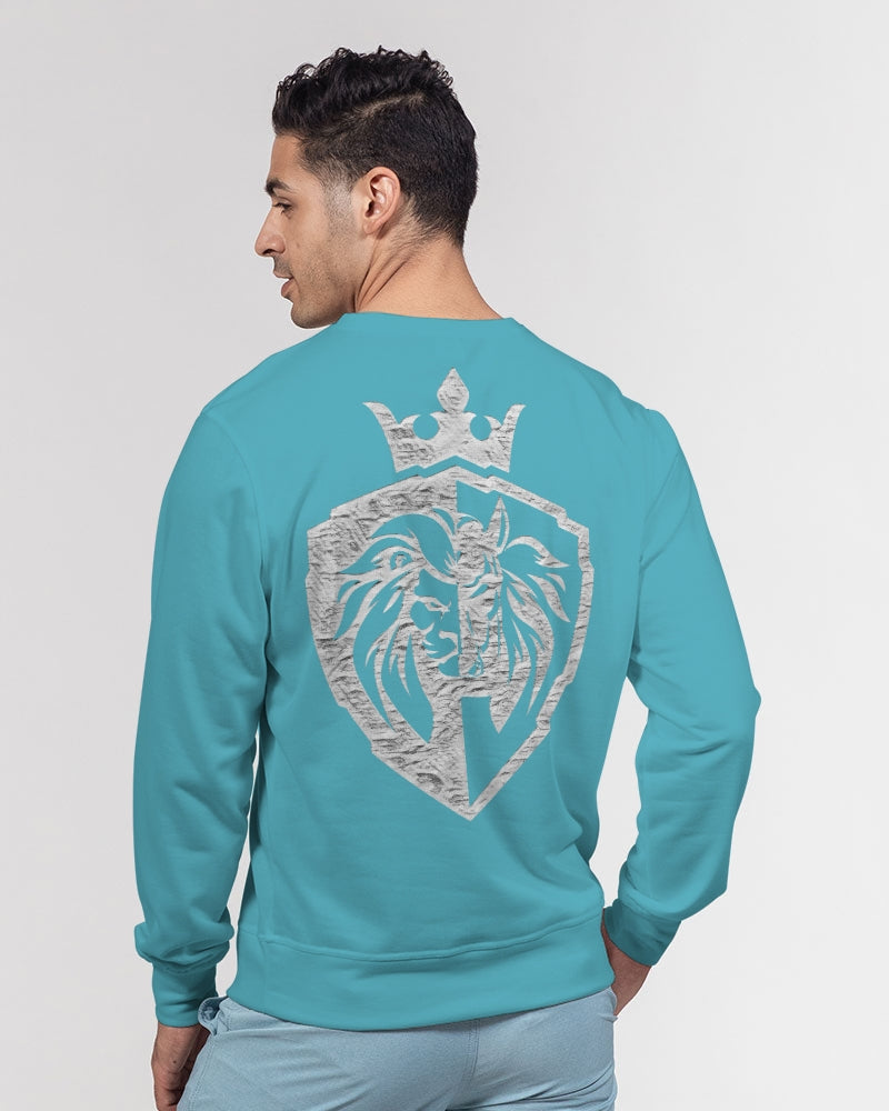 KINGBREED BLUE WATER Men's Classic French Terry Crewneck Pullover