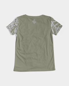 KINGBREED OLIVE SAND Women's V-Neck Tee