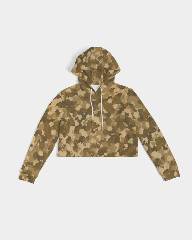 Military Pattern Women's Cropped Hoodie