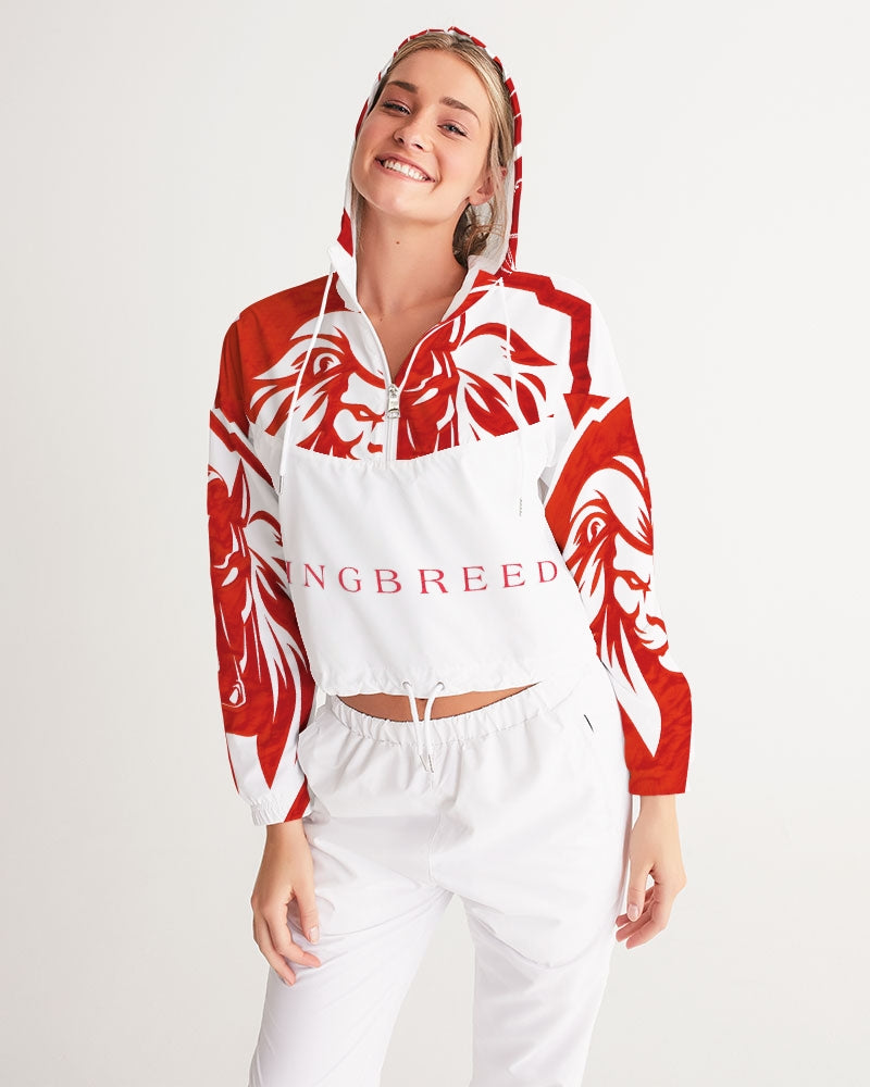 KINGBREED SIMPLICITY RED SKY Women's Cropped Windbreaker