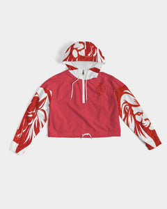 KINGBREED SIMPLICITY RED Women's Cropped Windbreaker