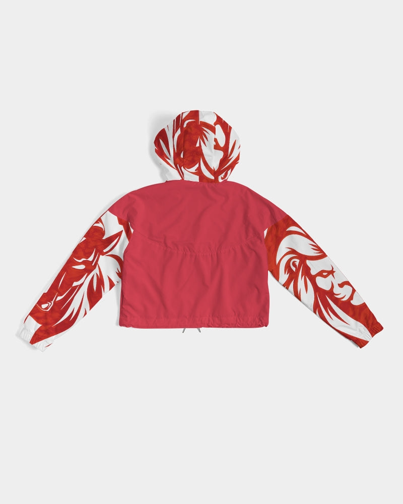 KINGBREED SIMPLICITY RED Women's Cropped Windbreaker