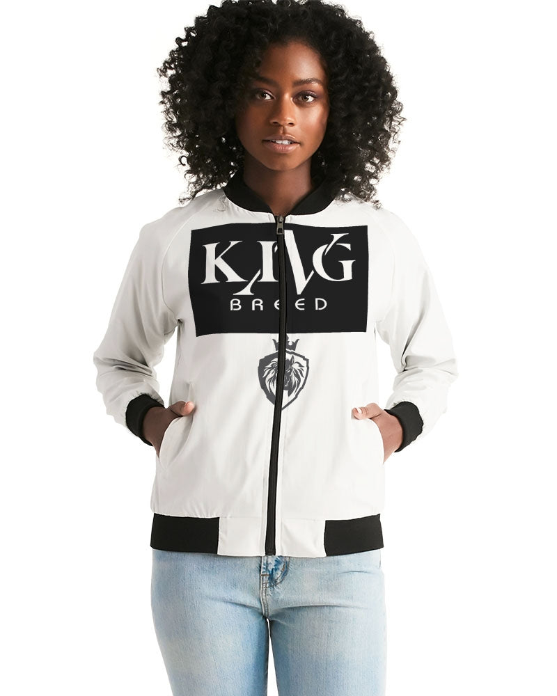 KINGBREED BLACK & WHITE EDITION Women's Bomber Jacket