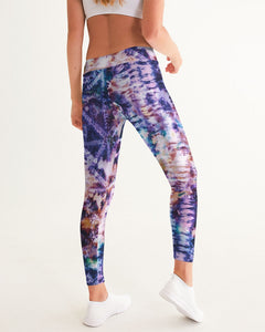 Purple Tie Dye Women's Yoga Pants